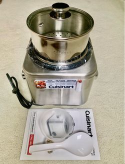 Cuisinart 4 Cup Rice Cooker & Steamer + Like New Lid & Steaming Tray + Brand New Non-Stick Bowl Cup Spoon Manual Recipe + excellent housing