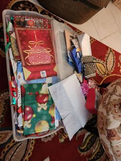 Huge container of gift bags and wrapping materials