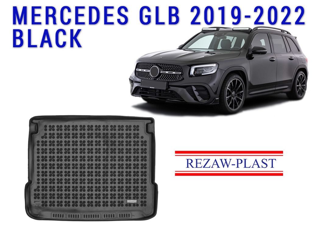REZAW PLAST Cargo Mat For Mercedes Benz GLB CLASS 2018-2022 Rear Rubber Trunk Mat Cover Tray