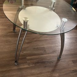 Glass dining table