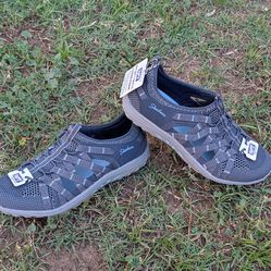 Skechers Relaxed Fit Reggae Fest 2.0 Women's 7.5 Navy Blue Slip On Shoes NWT 49589