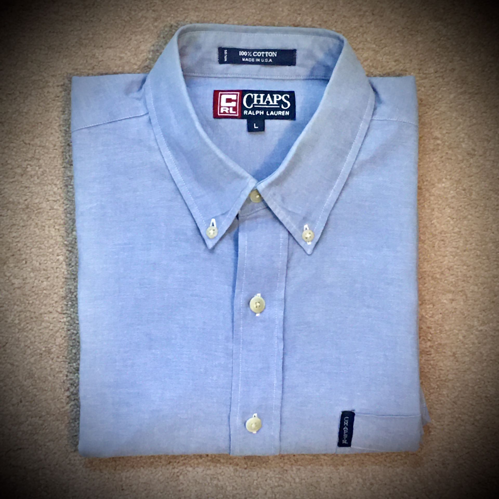 Vintage “CHAPS Ralph Lauren” Mens’ Long Sleeve Shirt