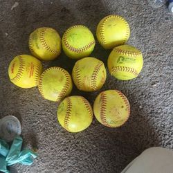 9 SOFTBALL Used Balls