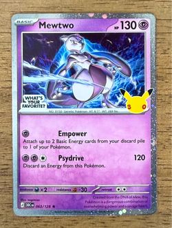 2026 Pokemon TCG Mewtwo Cosmos Holo Promo #063/128 30th Anniversary NM