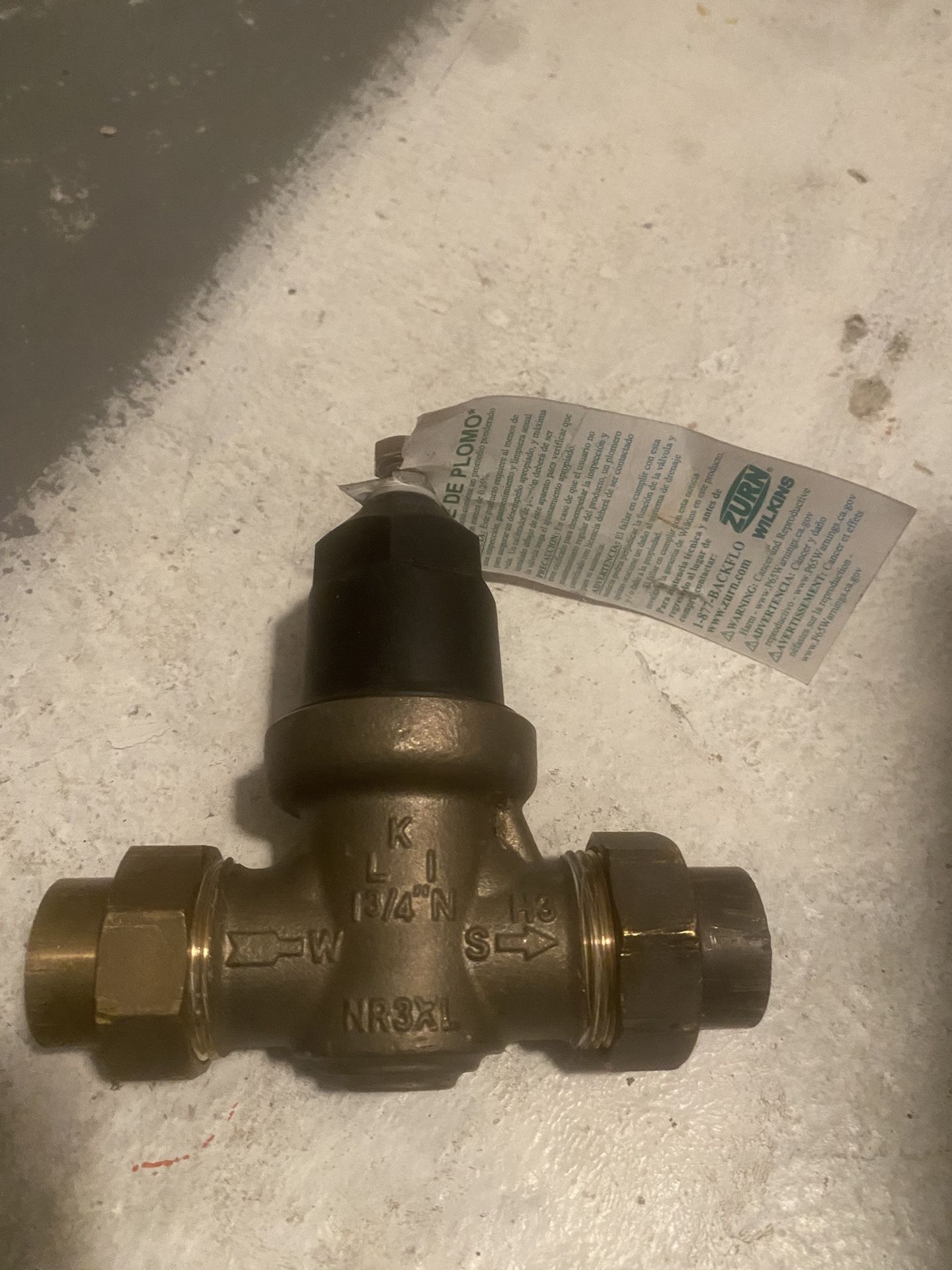 water Reducing Valve