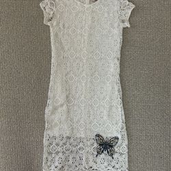 Beautiful white dress, Size S, (cotton)