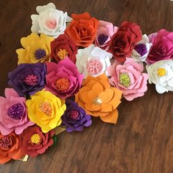 Paper flower backdrop/ party decorations