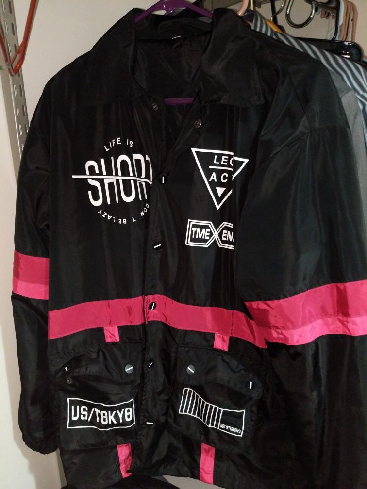 *rare* Life is short windbreaker