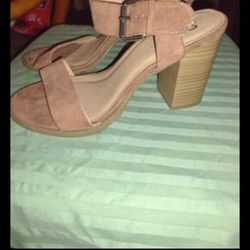 Pink Suade Heels