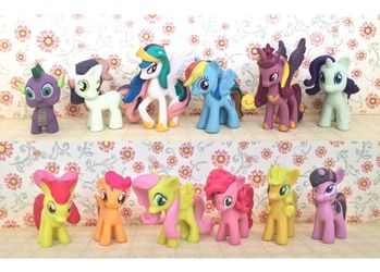 12 pcs my little pony figures toy cake toppers party Favor birthday gift