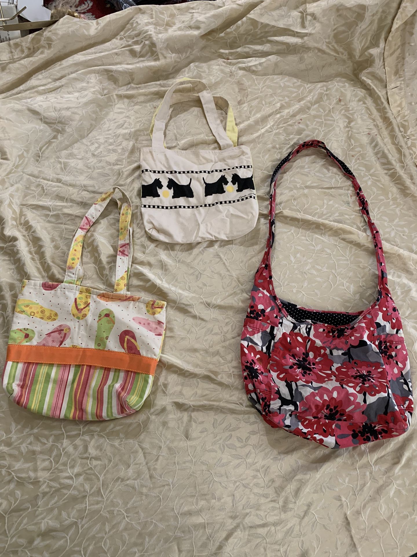 3 Shoulder Fabric Bags 