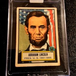Abraham Lincoln 1952 Topps Look And See Card! Rare !! 