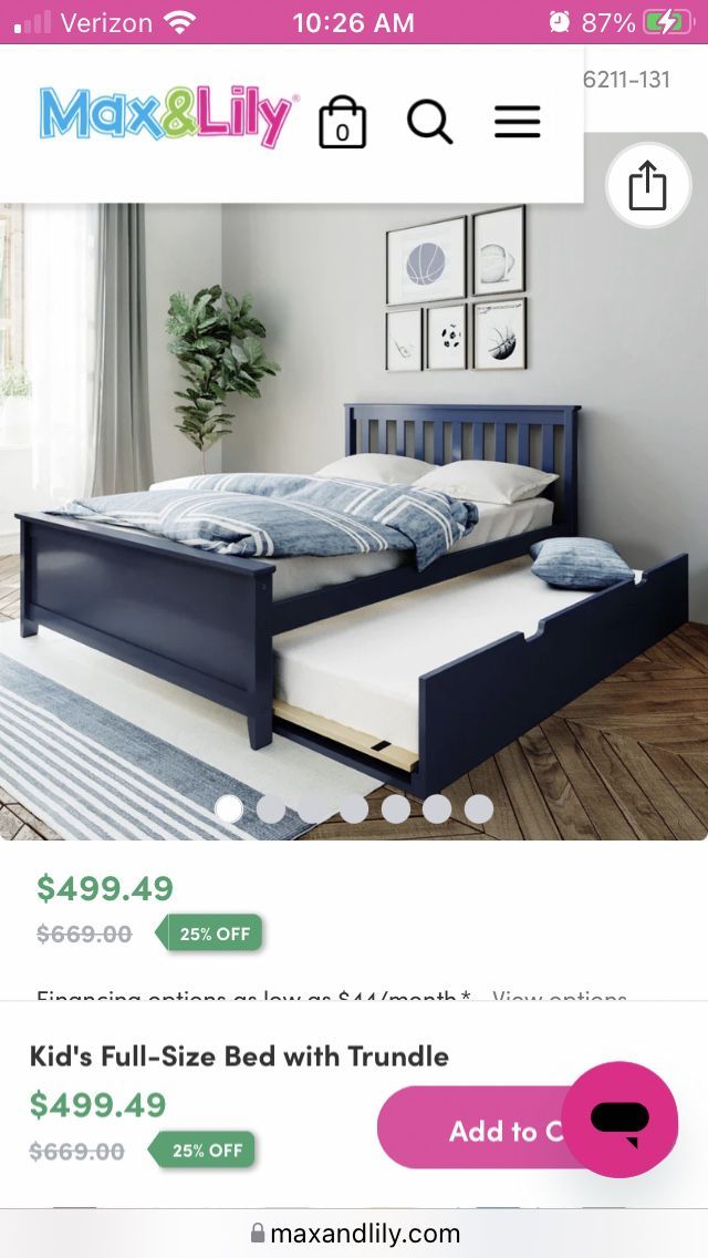 Full Size Bed With Twin Trundle Captains Bed Storage (2 Available)