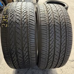 18” tires bridgestone 235/45/18 semi new with free installation $150 both