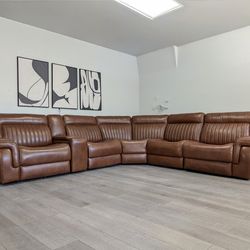 Thaniel 6-Pc. Macy's Power recliner Leather Sectional