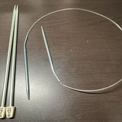Susan Bates Circular Knitting Needles Clear Size US 10  6.0mm & Vintage Susan  Bates Size 10 6.0 mm  Used a set 