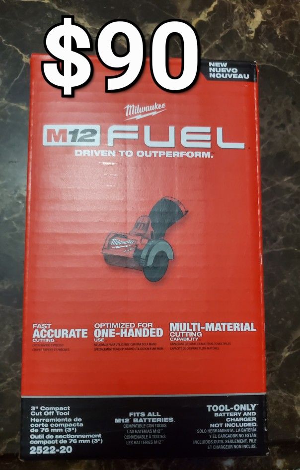 MILWAUKEE M12 FUEL 3" CUT-OFF TOOL ONLY