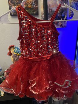 WEISSMAN SHOWTIME Red Sequin Dress