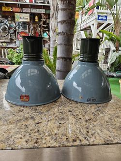 Vintage Industrial Porcelain Lamps