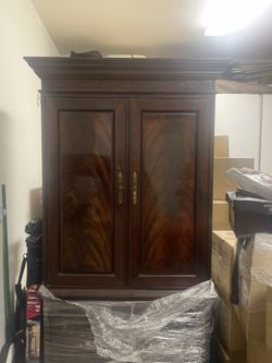 Wood entertainment center