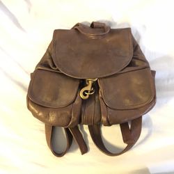 Leather vintage backpack