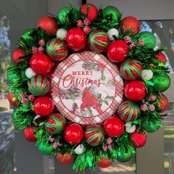 Christmas Cardinal Wreath