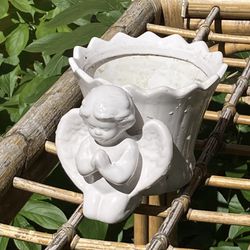 Ceramic Cherub Planter Pot