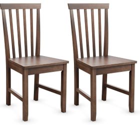 Farmhouse Wood Dining Chair Set of 2 For Sale $61.00 50%+ OFF Retail $122.99 NEW IN BOX