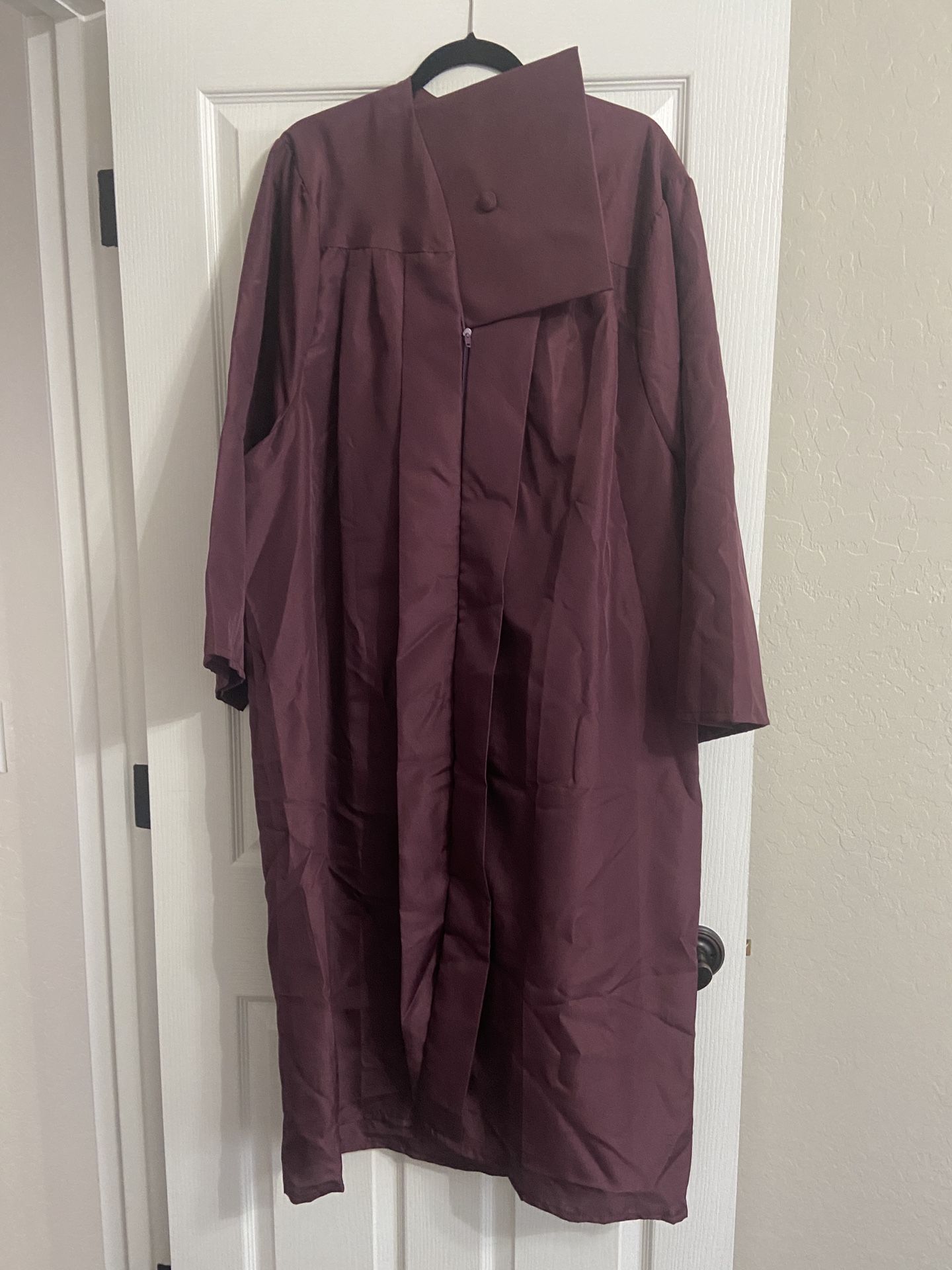 Maroon Cap And Gown High school Or College Graduation
