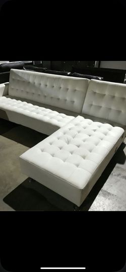 Brand New White Leather Sectional