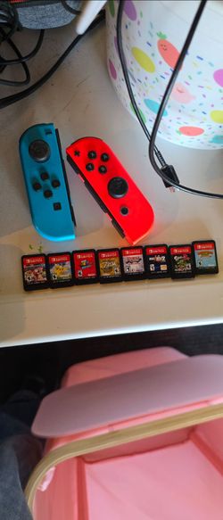 Nintendo switch 1st Gen with games and 4 joy cons