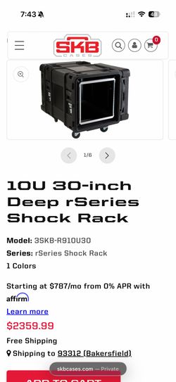 SKB 3SKB-R910U30 10 RU Shock Rack Case