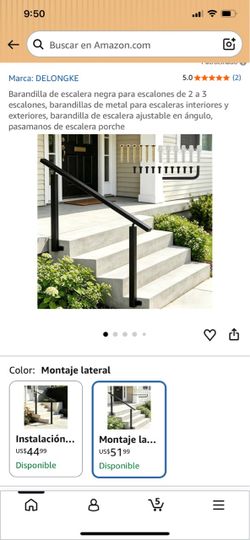 Black Metal Stair Handrail