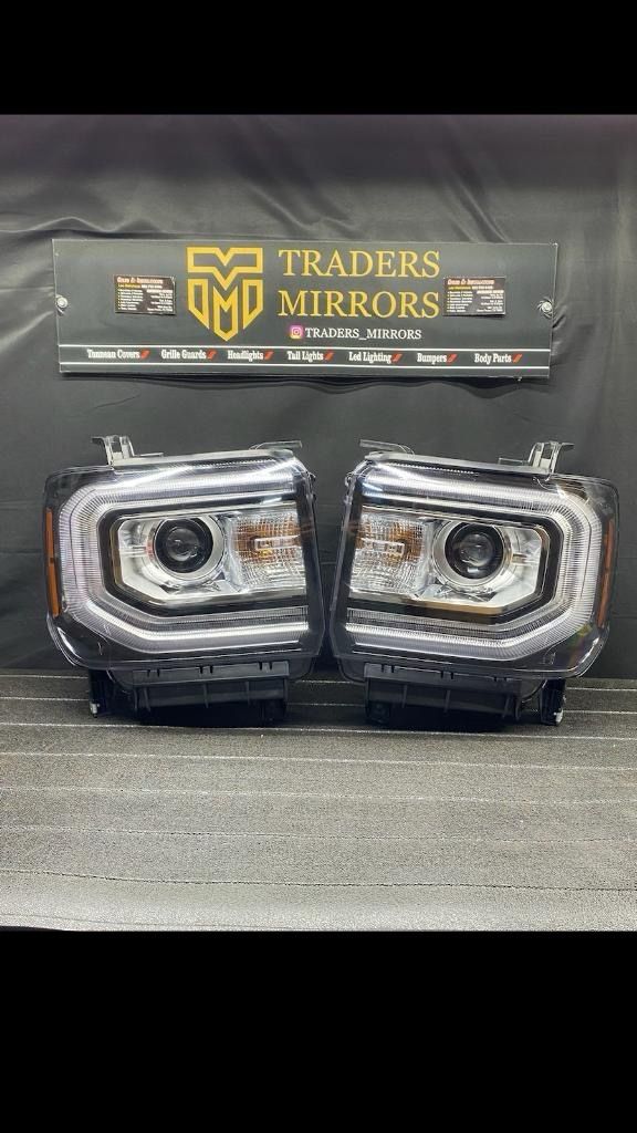 2016 - 2018 GMC Sierra Headlights LED TYPE NEW