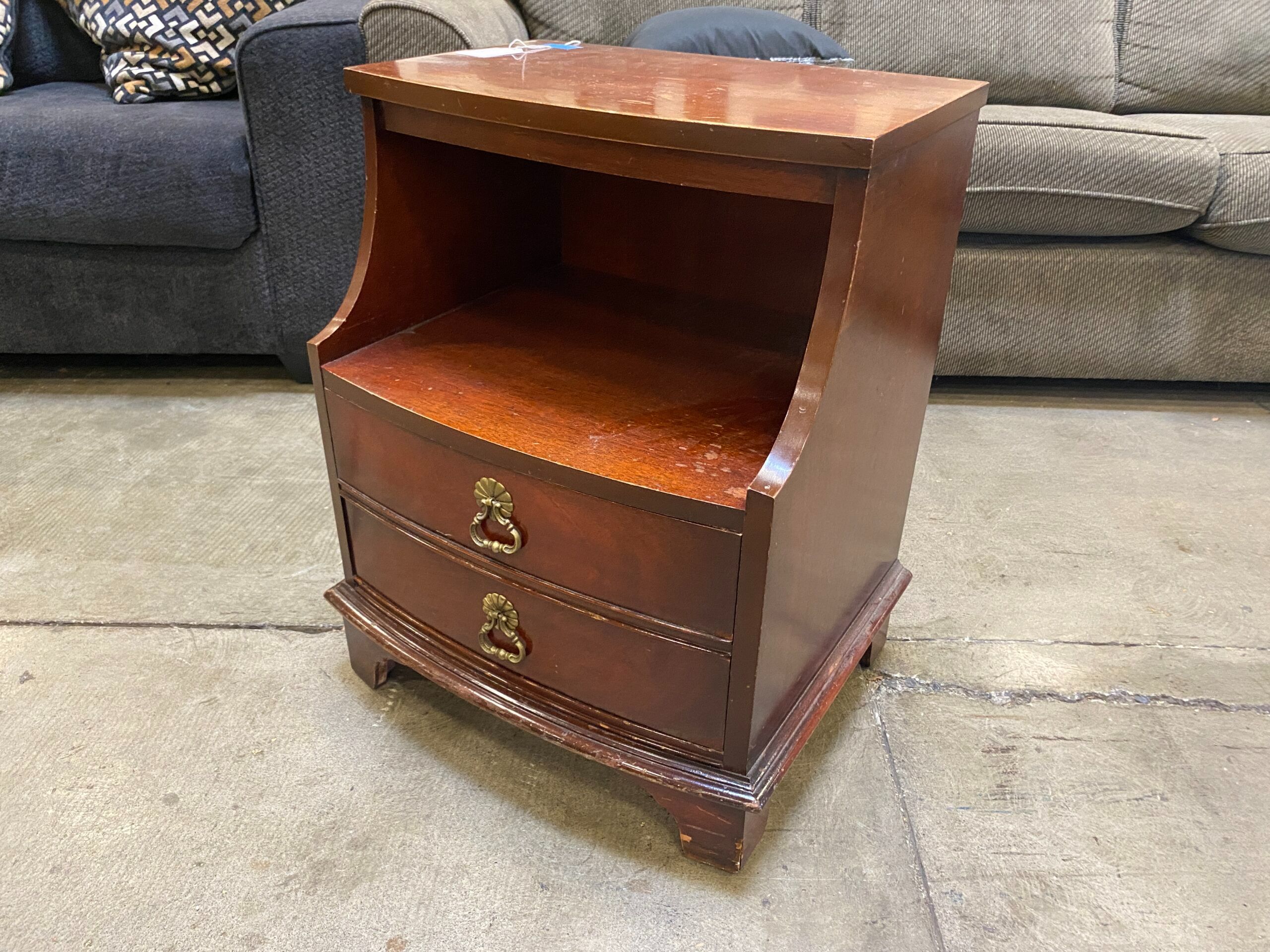 Mahogany 2 Drawer End Table