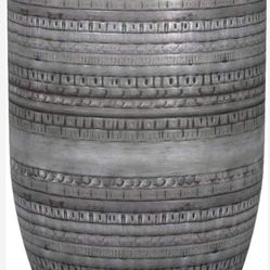 SIMPLIHOME Johnsen Contemporary 15 Inch Wide Metal Large Accent Side Table In Antique Silver, Fully Assembled,  