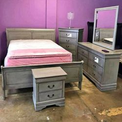New Grey Queen 5pc Bedroom Set