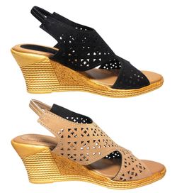 High Heel Diamond Pattern open toe with Black Strap/ Brown Strap