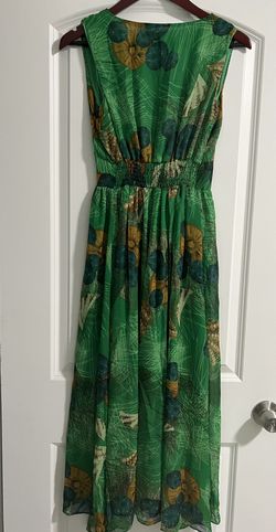 Green V Neck Sexy Floral Bohemian Beach Maxi Dress Casual