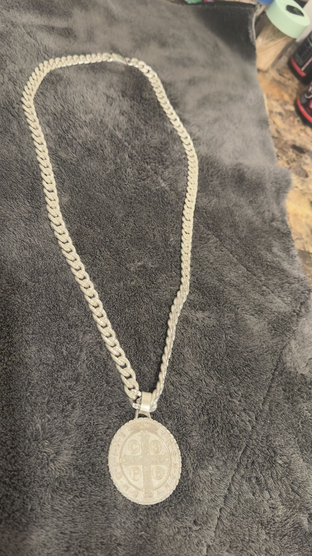 ‼️Cadena y Dije Plata Diamantada 100% Sólida! ✅Hecha a Mano !! ✅(185 Gramos)‼️