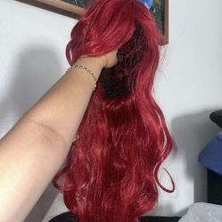 Long Red Wig 