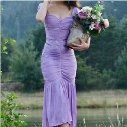 Zara Draped Purple Dress