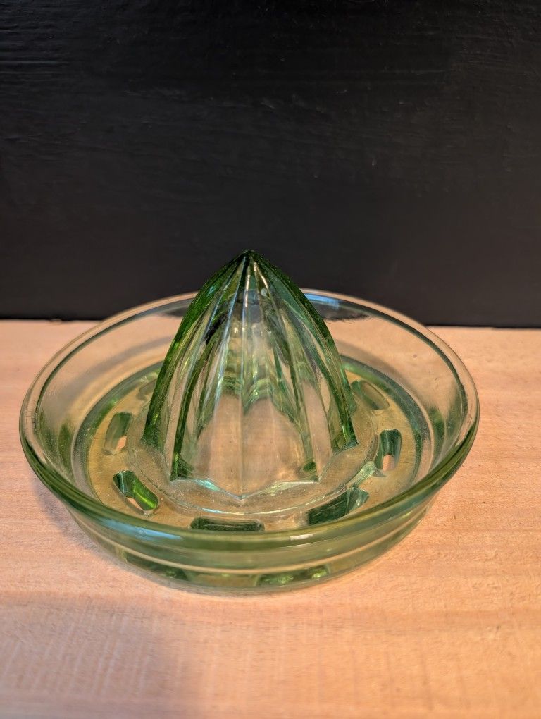 Uranium Glass Vintage Juicer