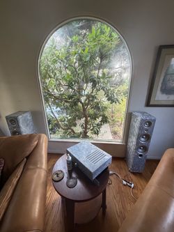 Custom Oceanic Floor Speaker Towers and Amplifier Set