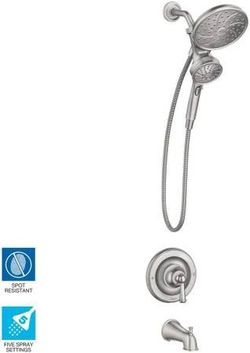 Brand new Brecklyn Single Handle 6-Spray Tub Shower Faucet w/ Magnetix Rainshower in Spot Resist Brushed Nickel
