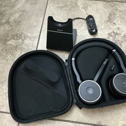 Jabra Evolve 75 Stereo Wireless Bluetooth Headset + Charging Stand Active Noise Cancel Mic All Day B