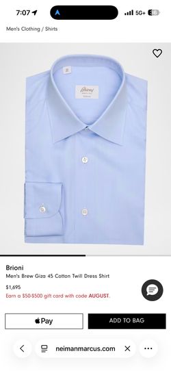 Men’s Brioni sky blue dress shirt