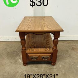 Solid Wood End/ Side Table with Draw
