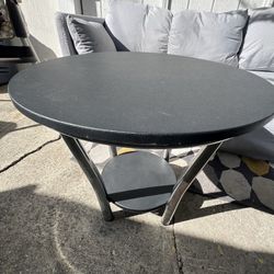 Black Coffee Rounded Table Or Side Table 