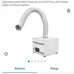 DTF Mini Purifier, 12W 36 CFM Smoke Absorber, 3-Stage Filters Adjustable Speeds With A Hose For A2 A3 DTF Oven, DTF Powder Shaker and Dryer Machine